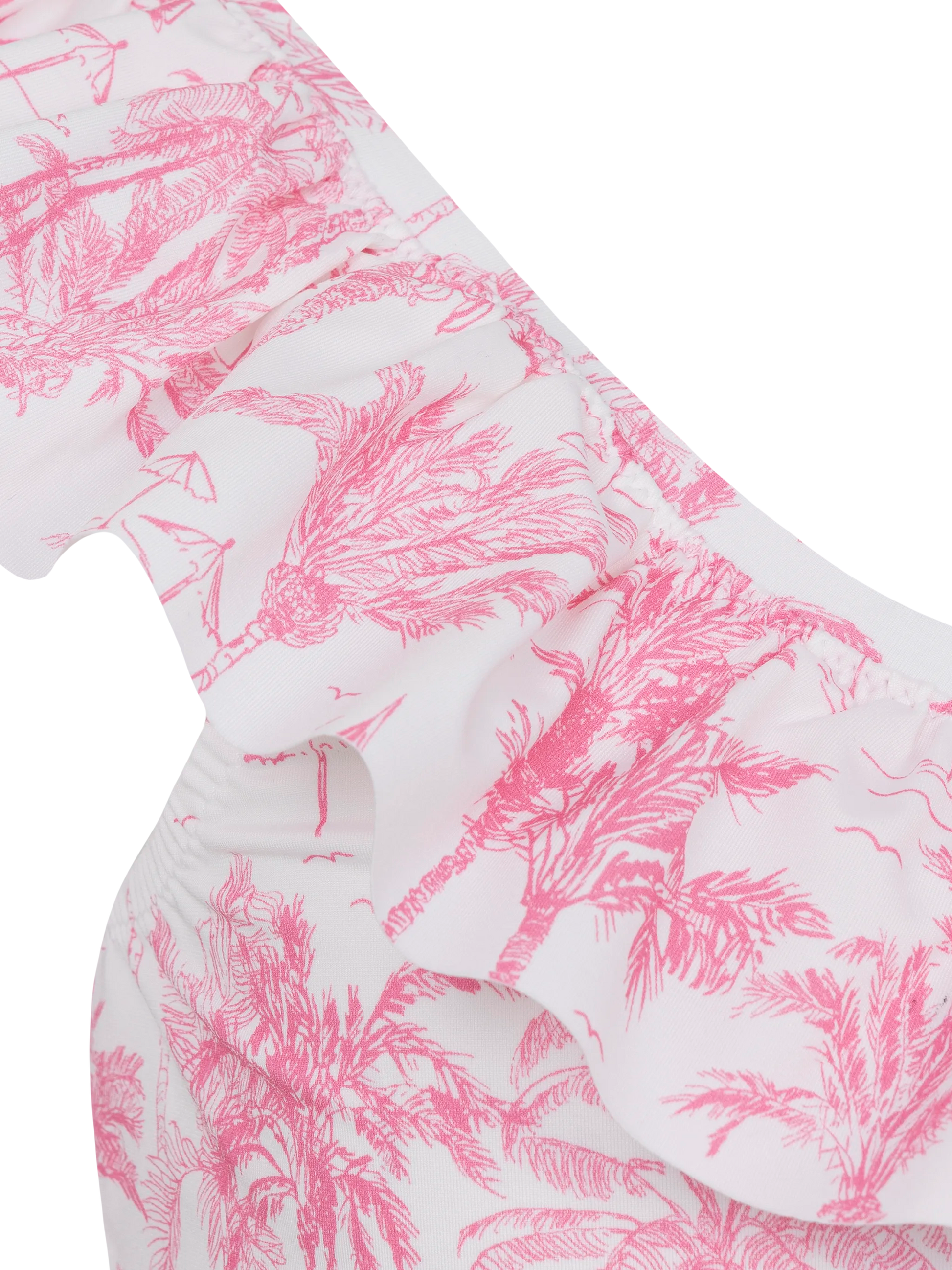 Rey one shoulder ruffled bikini with toile de jouy print - MC2 Saint Barth