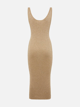 Ronan gold lurex maxi dress - MC2 Saint Barth