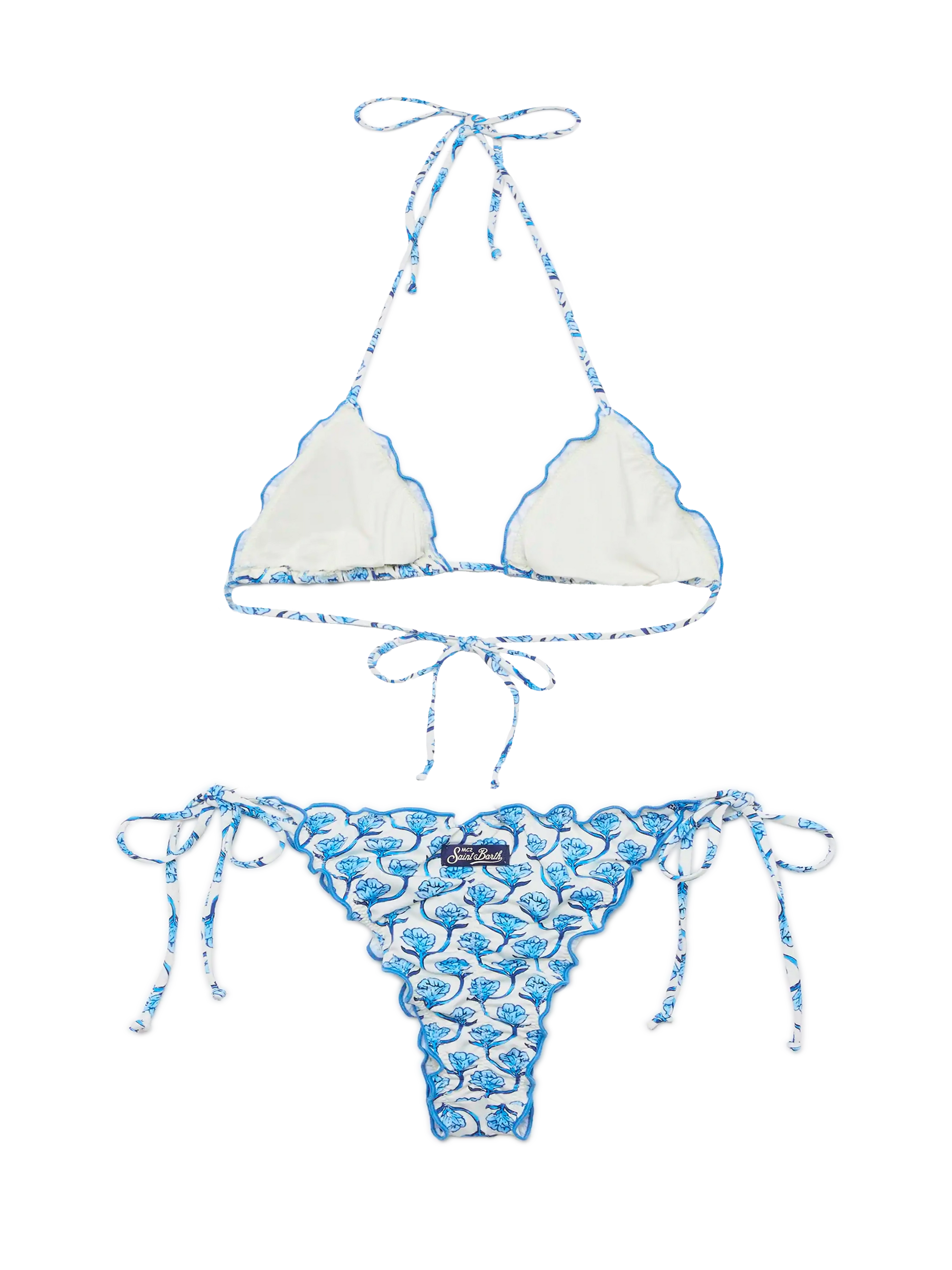 Classic triangle bikini Sagittarius Miami with floral print - MC2 Saint Barth