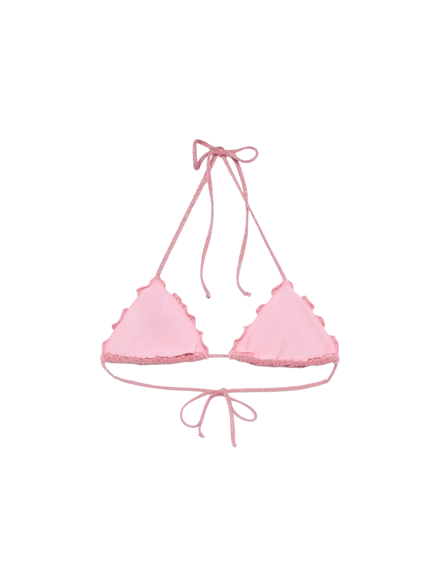 Sagittarius – Klassisches Triangel-Top aus rosa Lurex