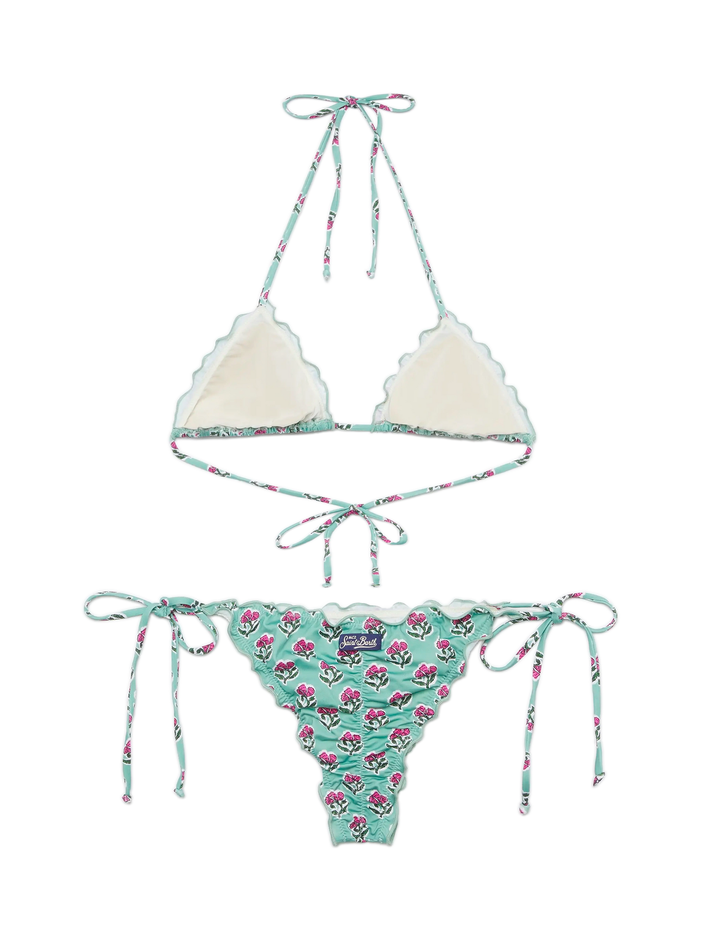 Classic triangle bikini Sagittarius Miami with floral print - MC2 Saint Barth