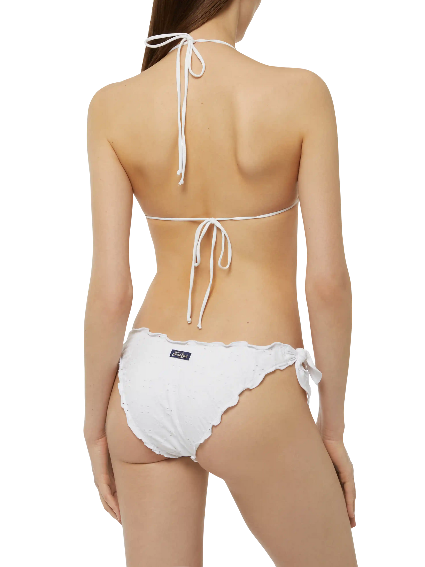 Classic triangle bikini Sagittarius Moon in white Sangallo lace - MC2 Saint Barth