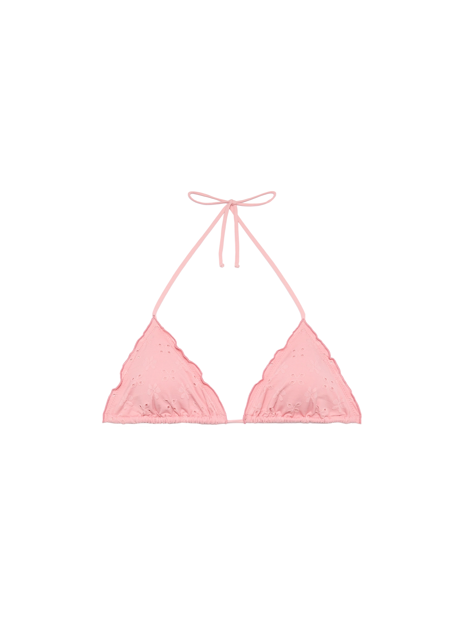 Sagittarius classic pink Sangallo lace triangle top - MC2 Saint Barth