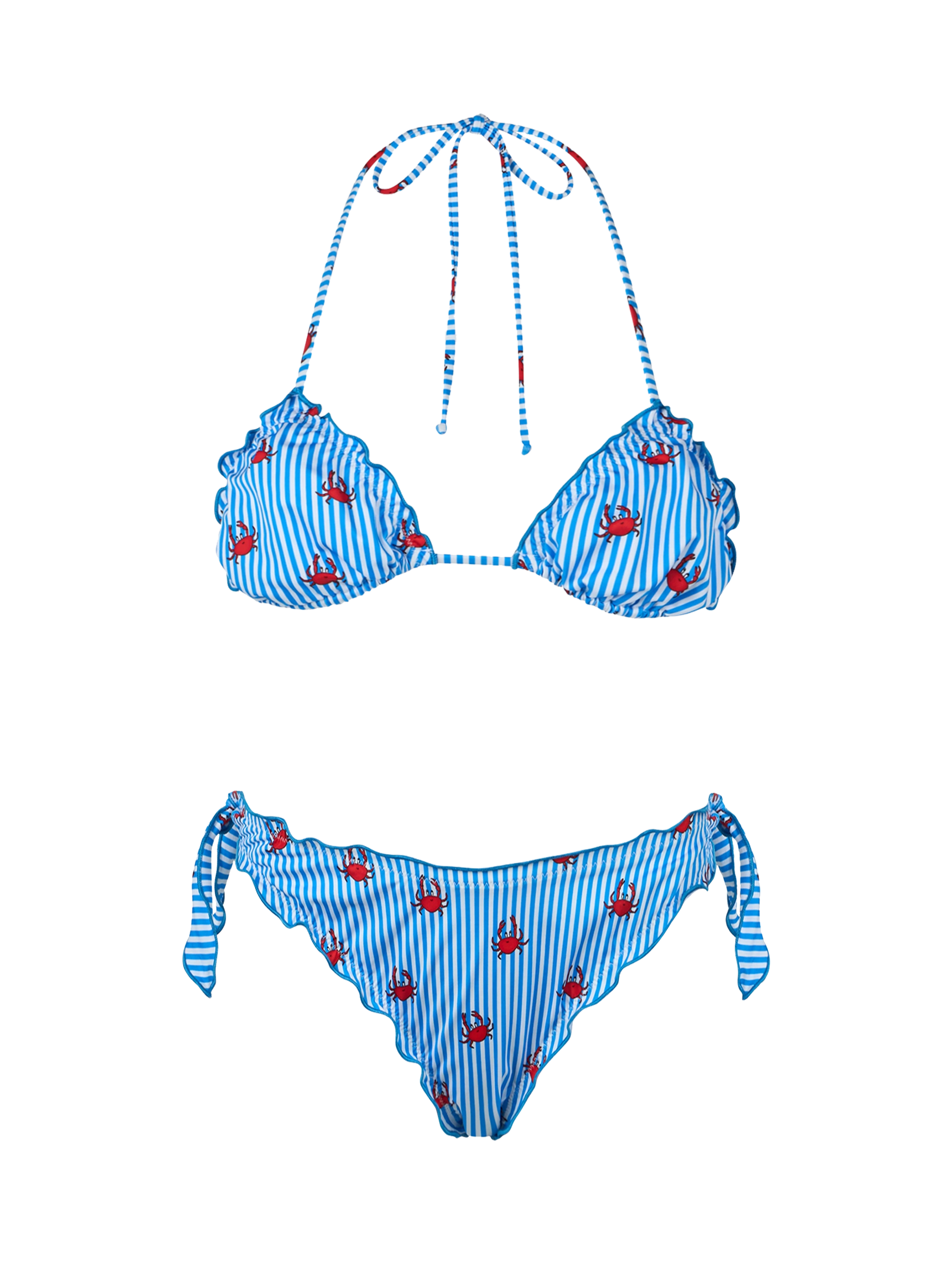 Woman triangle classic bikini Sarius with crab print – MC2