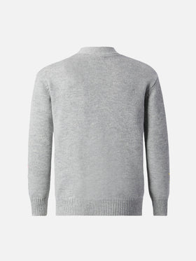 Sasi Jr cashmere-blend V-neck cardigan with Tweety and Sylvester jacquard | WARNER BROS SPECIAL EDITION