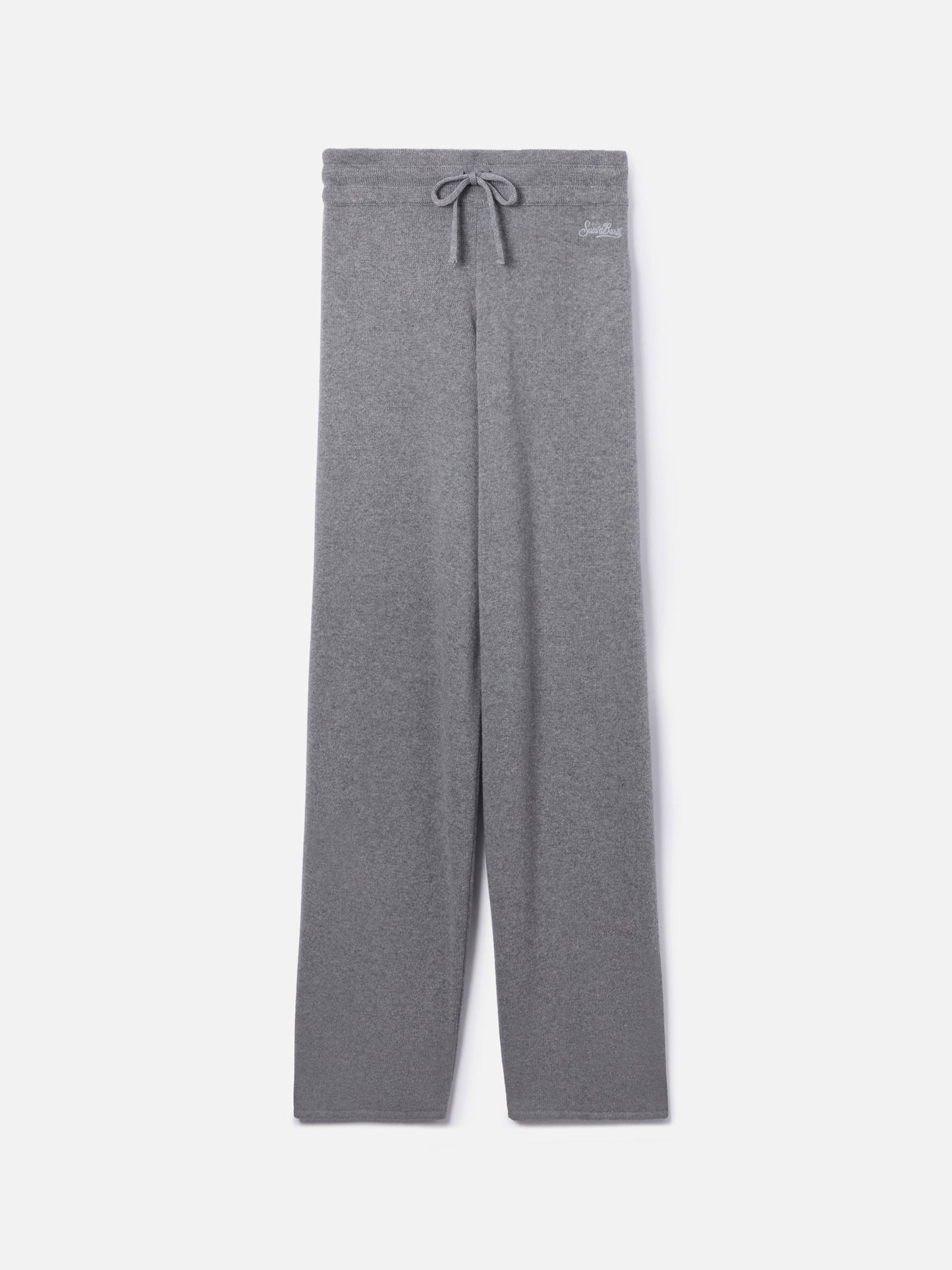Knitted grey palazzo pants