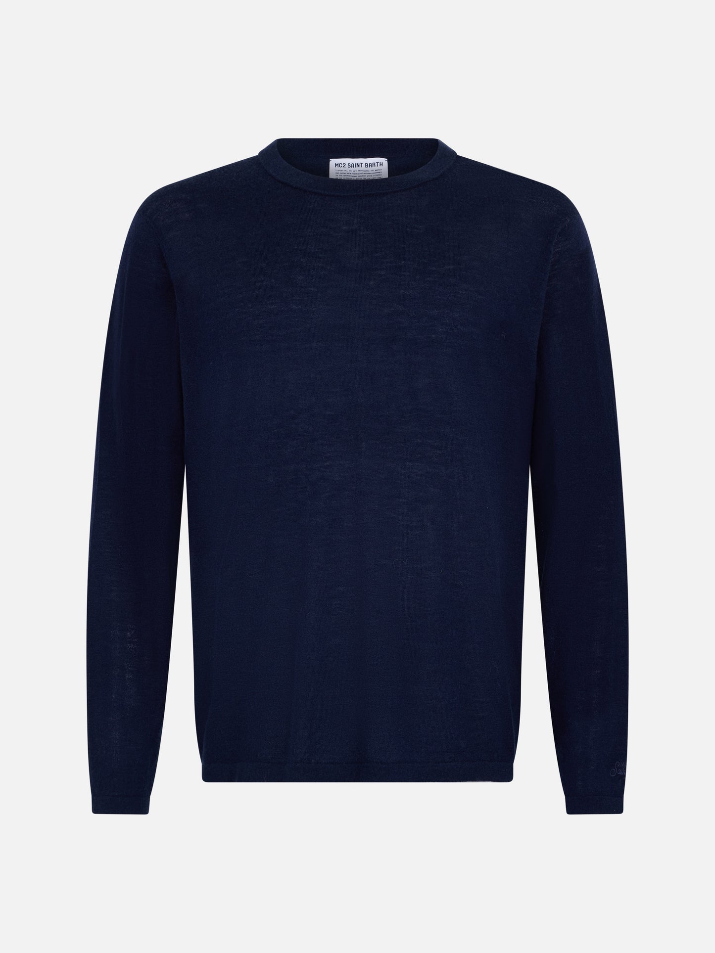Marineblaues T-Shirt aus Kaschmirmischung für Herren Scott