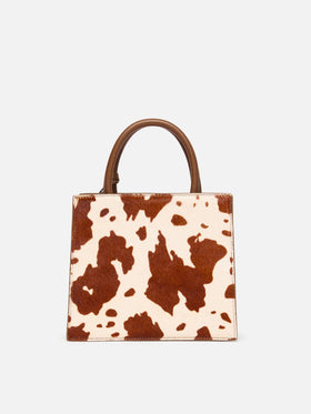 Shop Bag Midi in pony hair with cow skin print