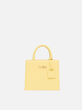 Shop Bag Mini in butter yellow leather