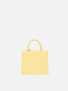 Shop Bag Mini in butter yellow leather