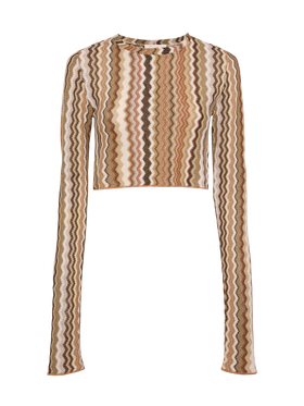 Siviglia raschel knit cropped t-shirt - MC2 Saint Barth