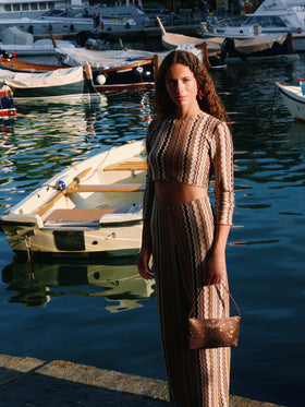 Siviglia kurzes T-Shirt aus Raschelstrick