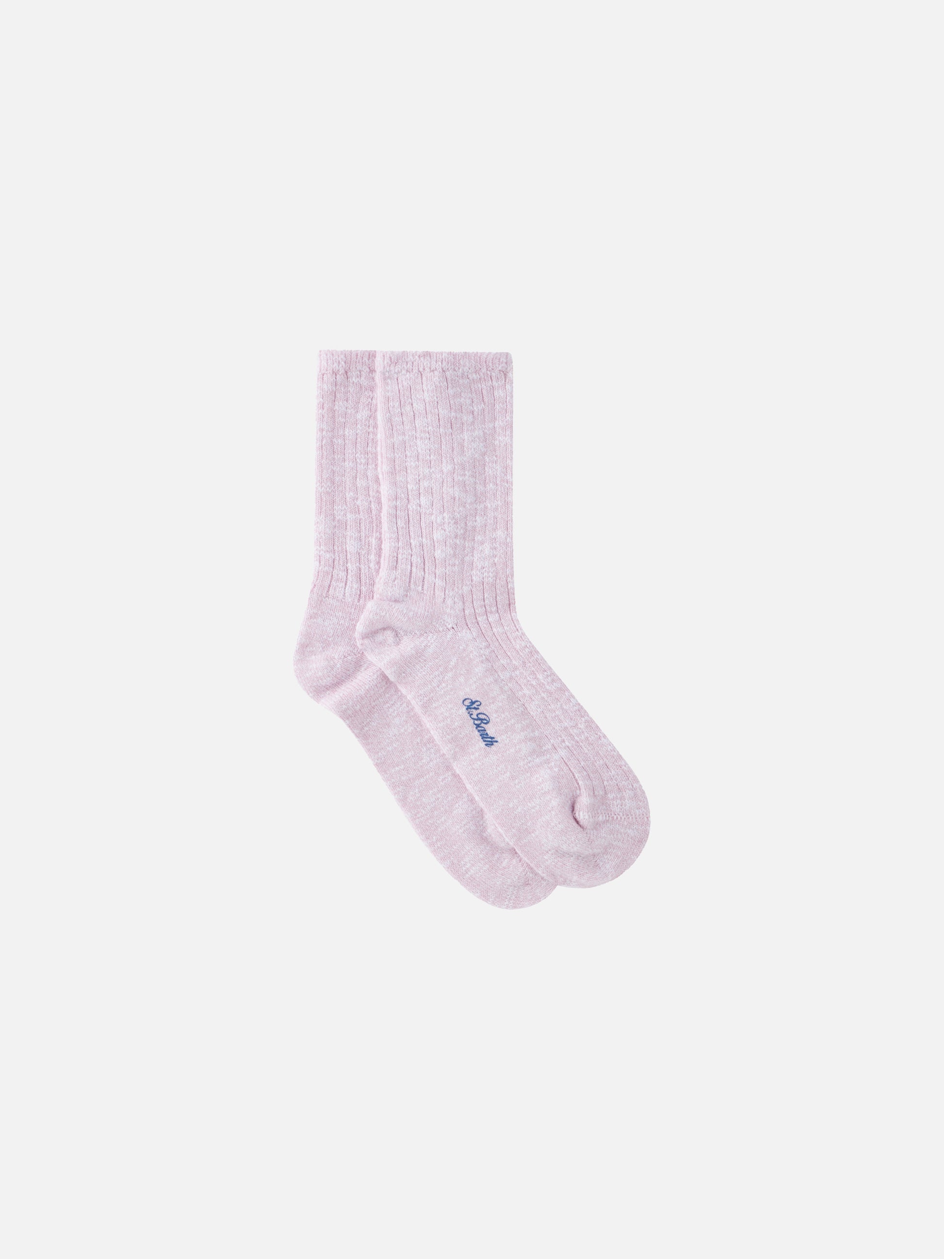 Woman pink mélange socks - MC2 Saint Barth