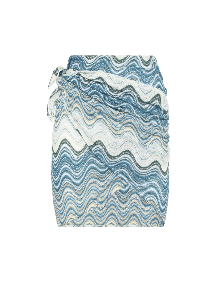 Sery short raschel pareo con motivo ondulato