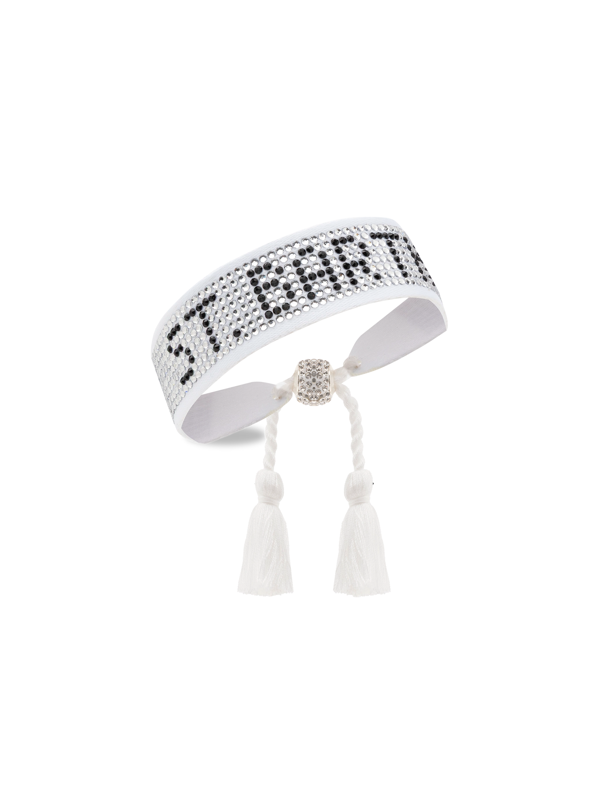 White rhinestones bracelet with St. Barth lettering - MC2 Saint Barth