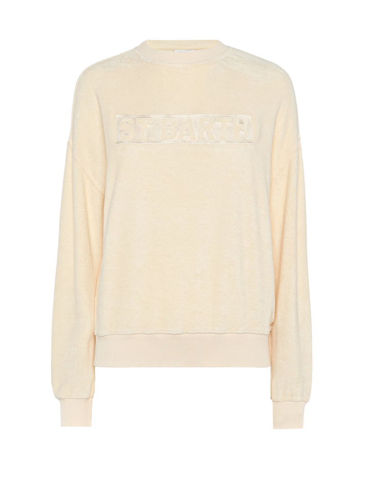 Stardust beige terry cotton sweatshirt