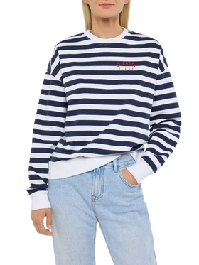 Stardust light cotton sweatshirt with St. Barth beach club embroidery - MC2 Saint Barth