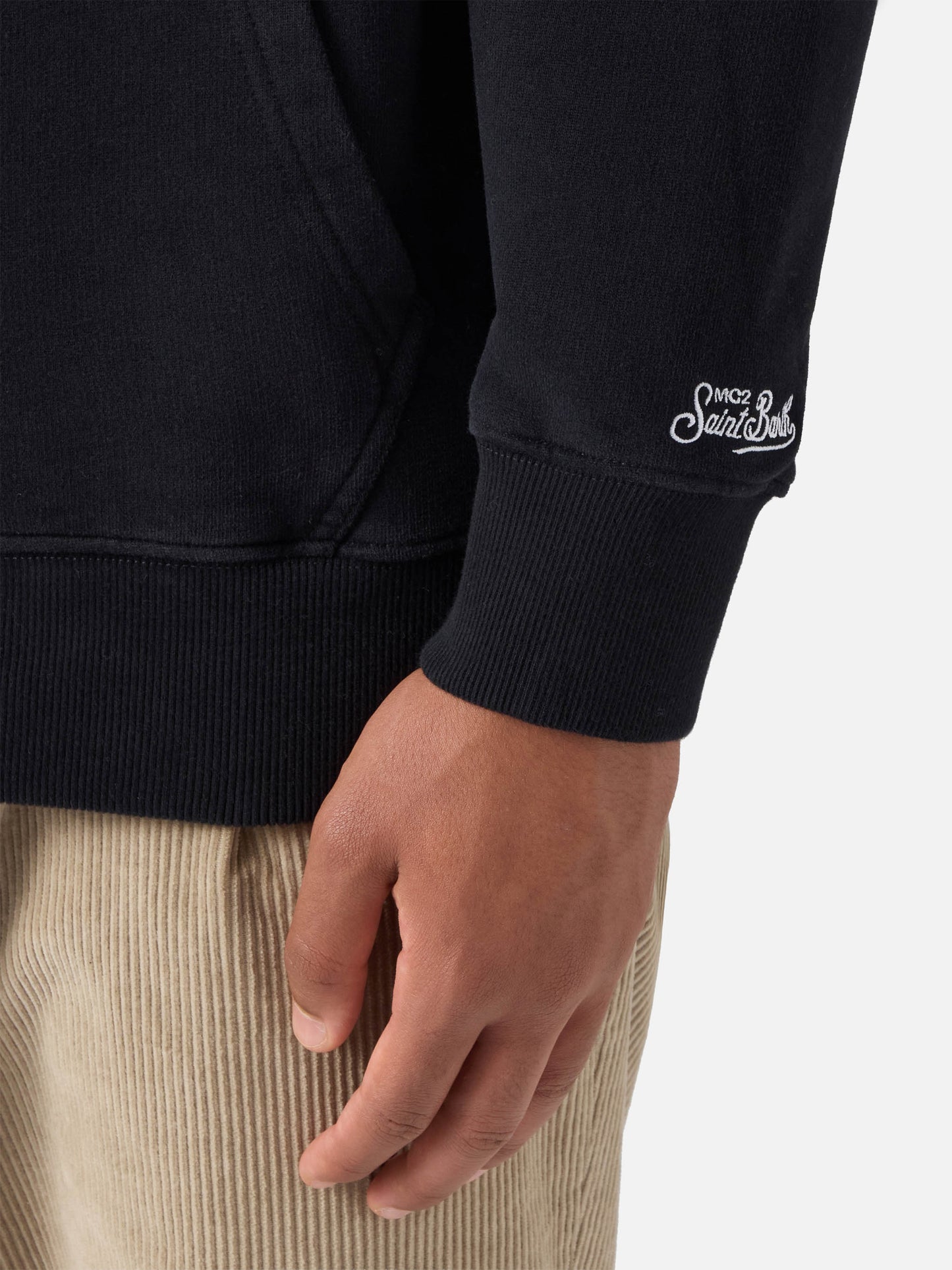 Felpa Tribeca in cotone nero con cappuccio e stampa Nepentha | NEPENTHA SPECIAL EDITION