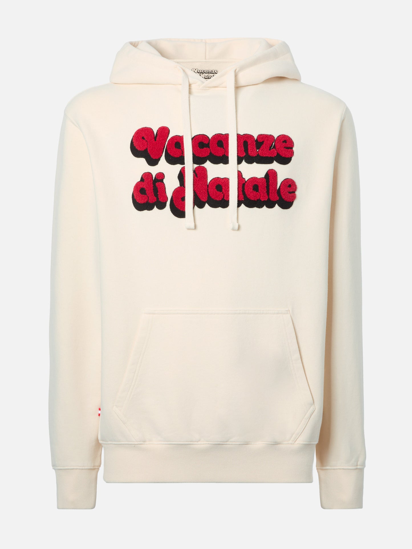 Tribeca cotton hoodie in white with Vacanze di Natale embroidery | VACANZE DI NATALE SPECIAL EDITION
