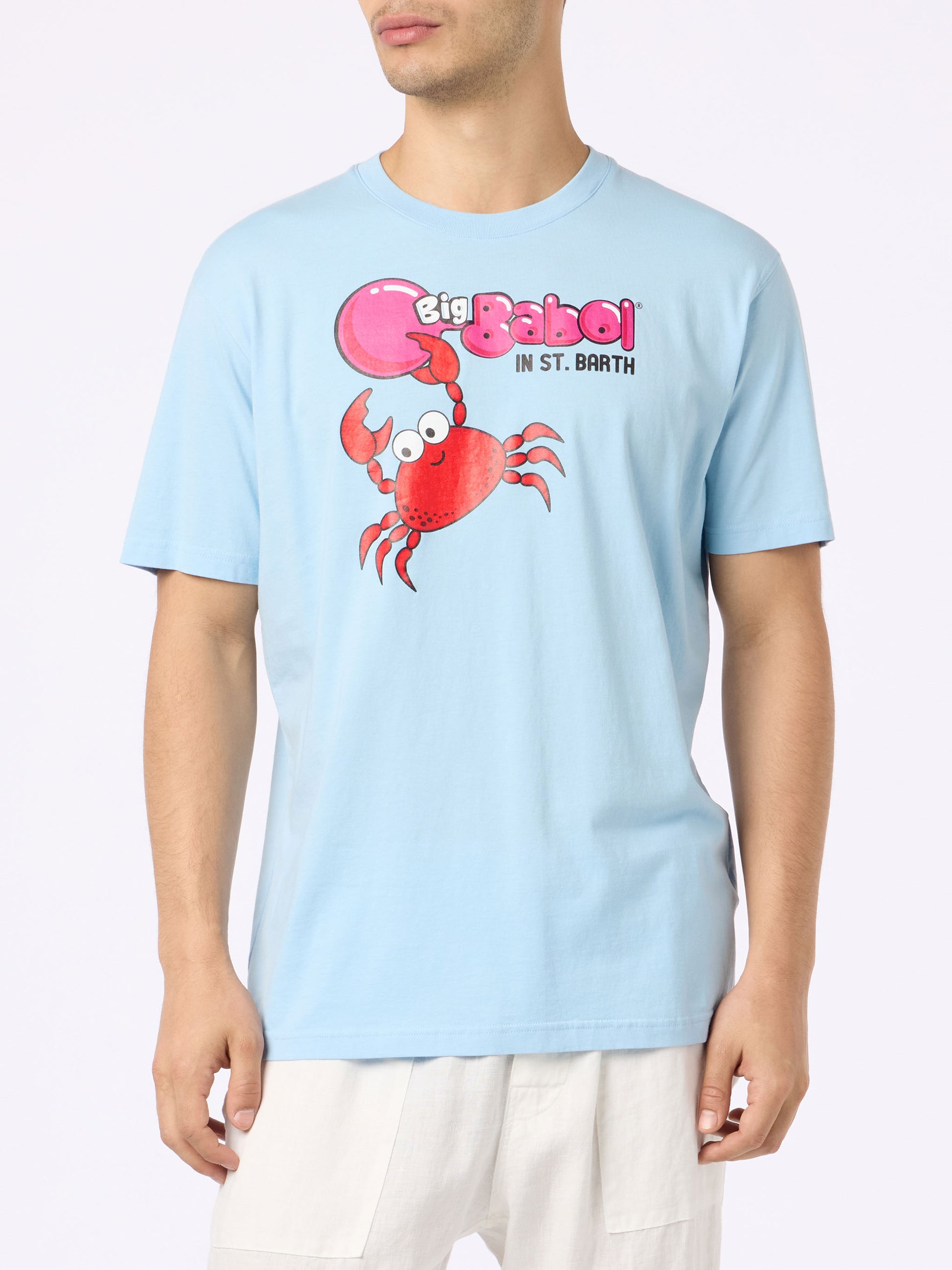 Man t-shirt with Big Babol crab placed print and embroidery | BIG BABOL SPECIAL EDITION - MC2 Saint Barth