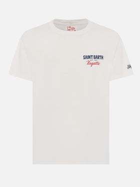 Organic cotton T-shirt with Saint Barth regatta print - MC2 Saint Barth