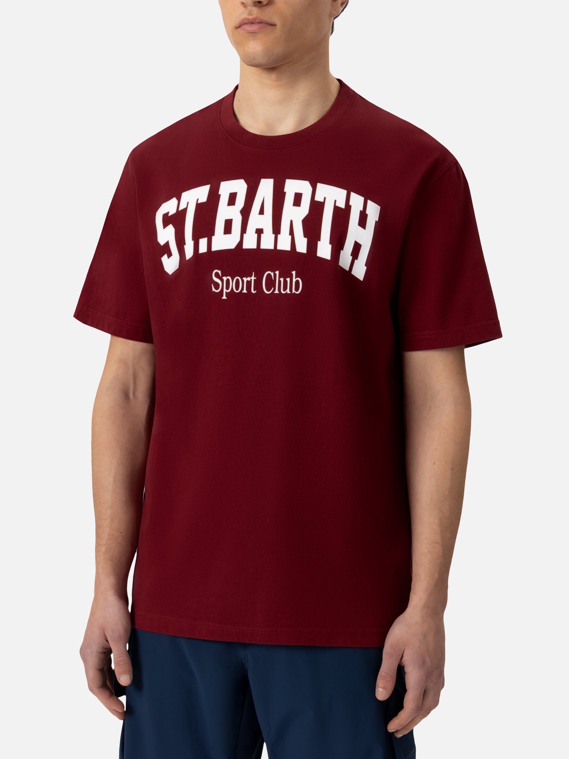 Cotton T-shirt with St. Barth Sport Club print - MC2 Saint Barth