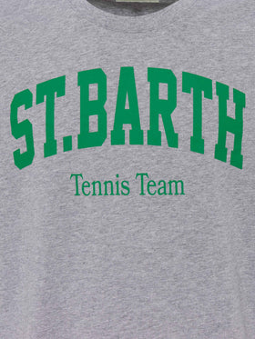 Organic cotton T-shirt with St. Barth tennis club print - MC2 Saint Barth