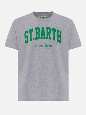Organic cotton T-shirt with St. Barth tennis club print - MC2 Saint Barth