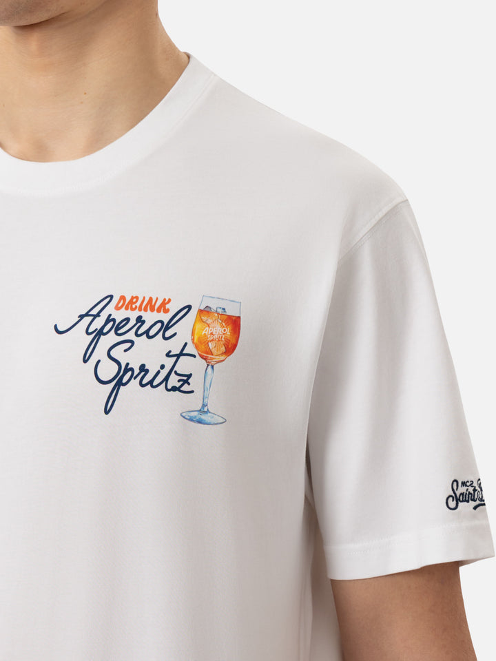 Cotton T-shirt with Aperol Spritz drink print | APEROL SPECIAL EDITION - MC2 Saint Barth