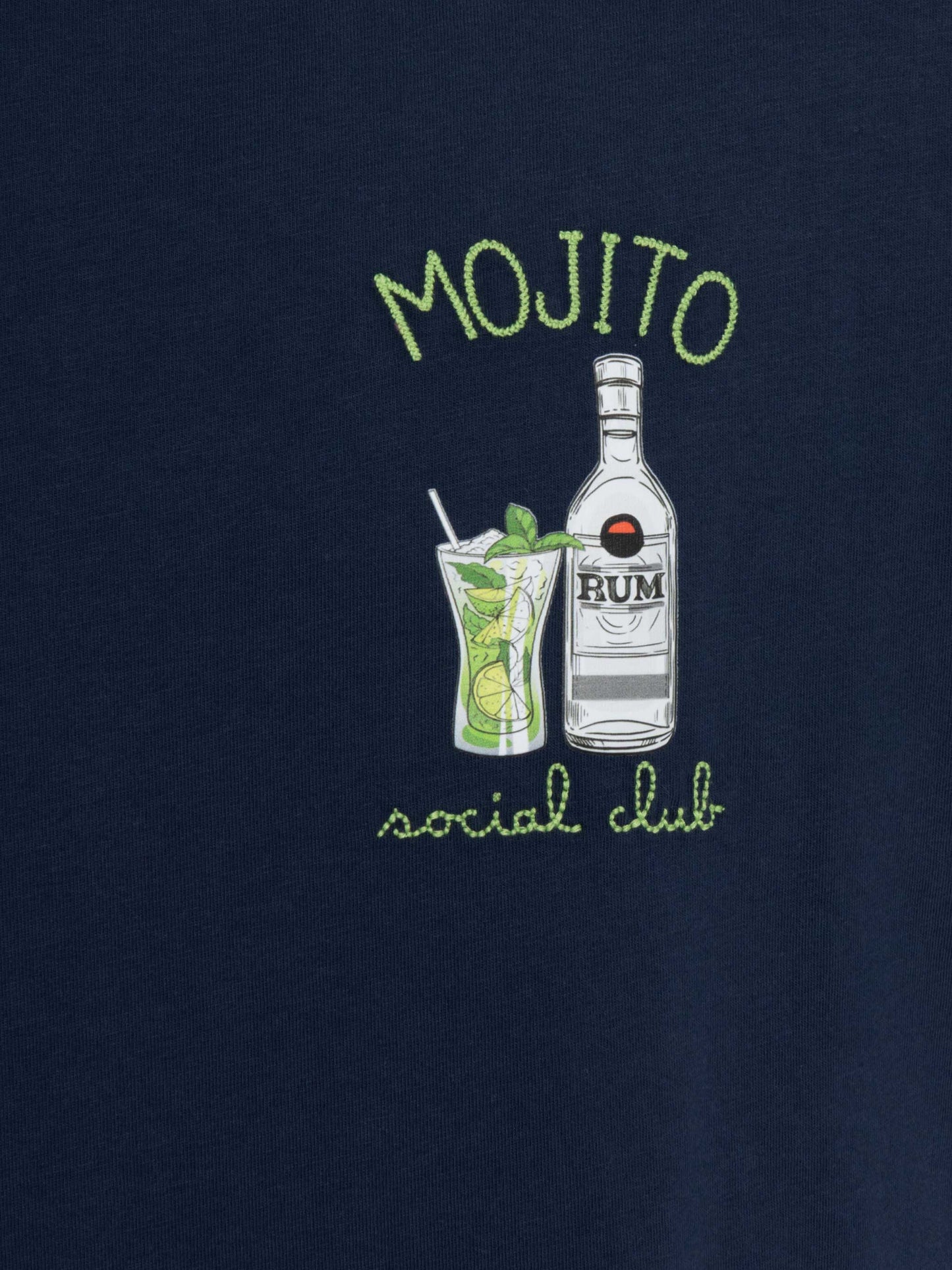 Organic cotton T-shirt with mojito social club embroidery - MC2 Saint Barth