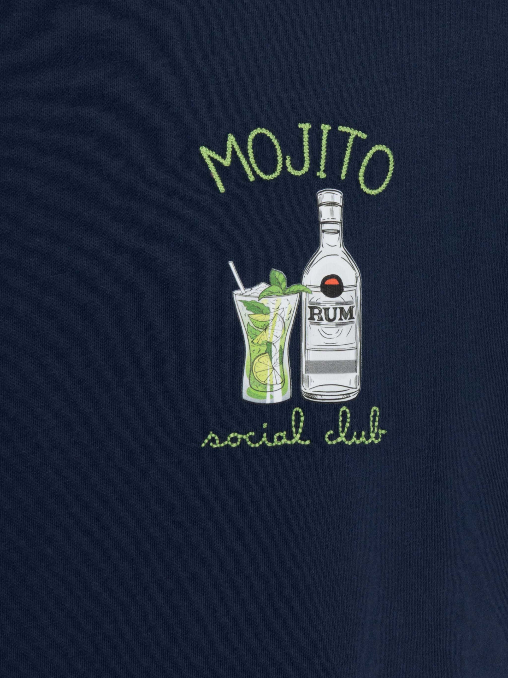 Organic cotton T-shirt with mojito social club embroidery - MC2 Saint Barth