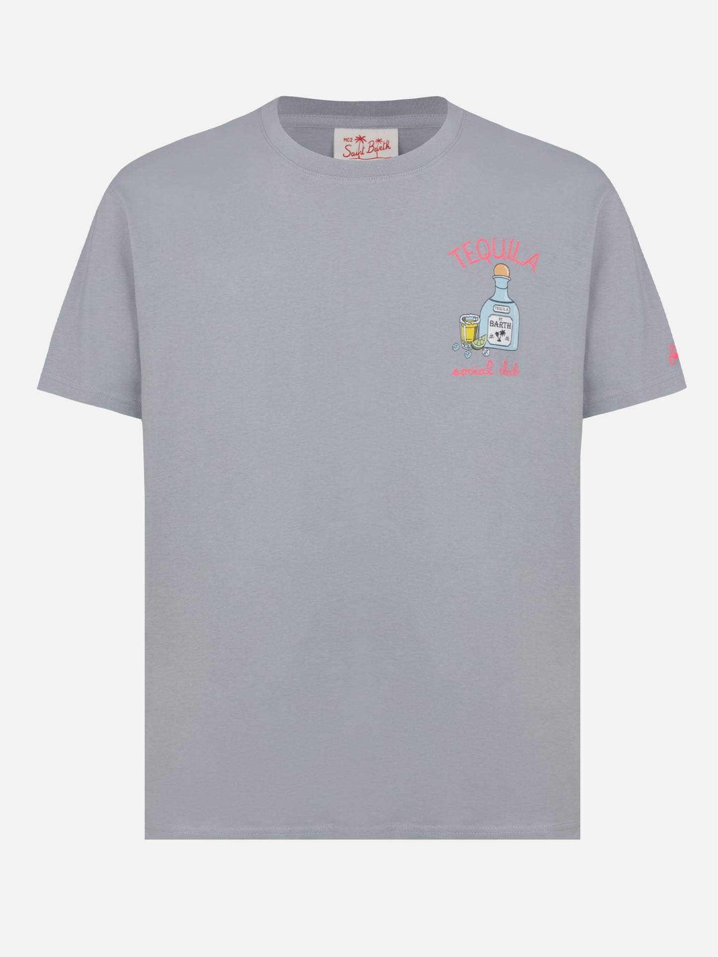 Cotton T-shirt with tequila social club embroidery - MC2 Saint Barth