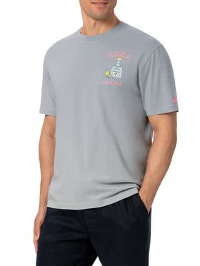 Cotton T-shirt with tequila social club embroidery - MC2 Saint Barth