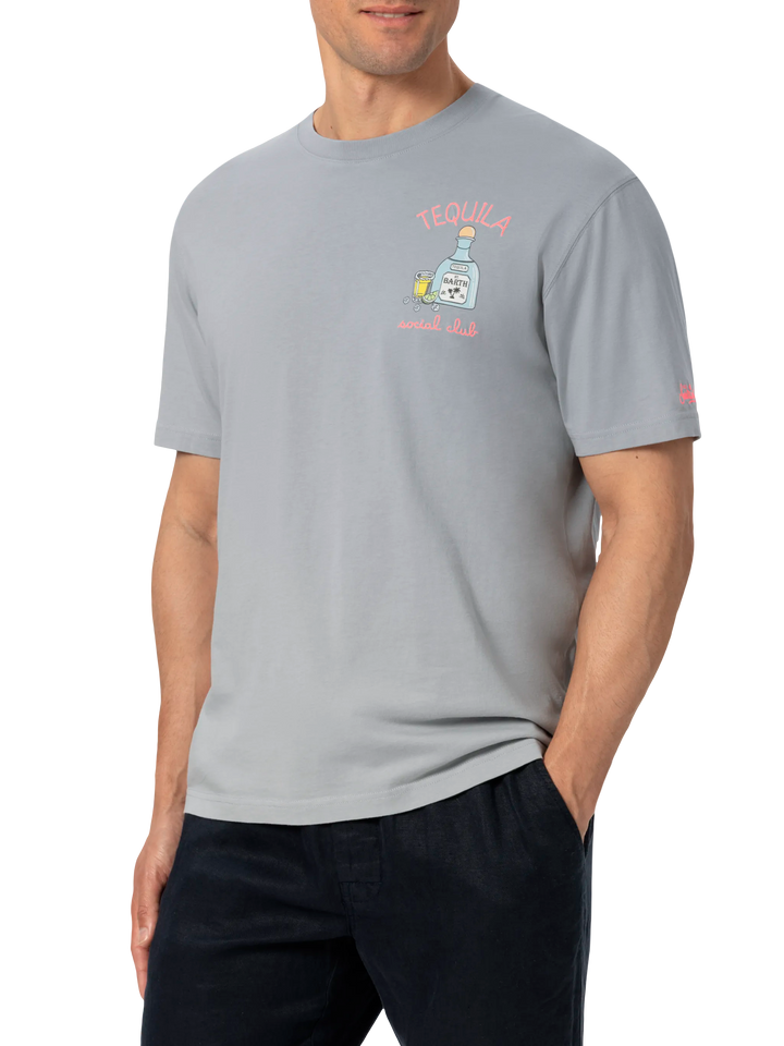 Cotton T-shirt with tequila social club embroidery - MC2 Saint Barth