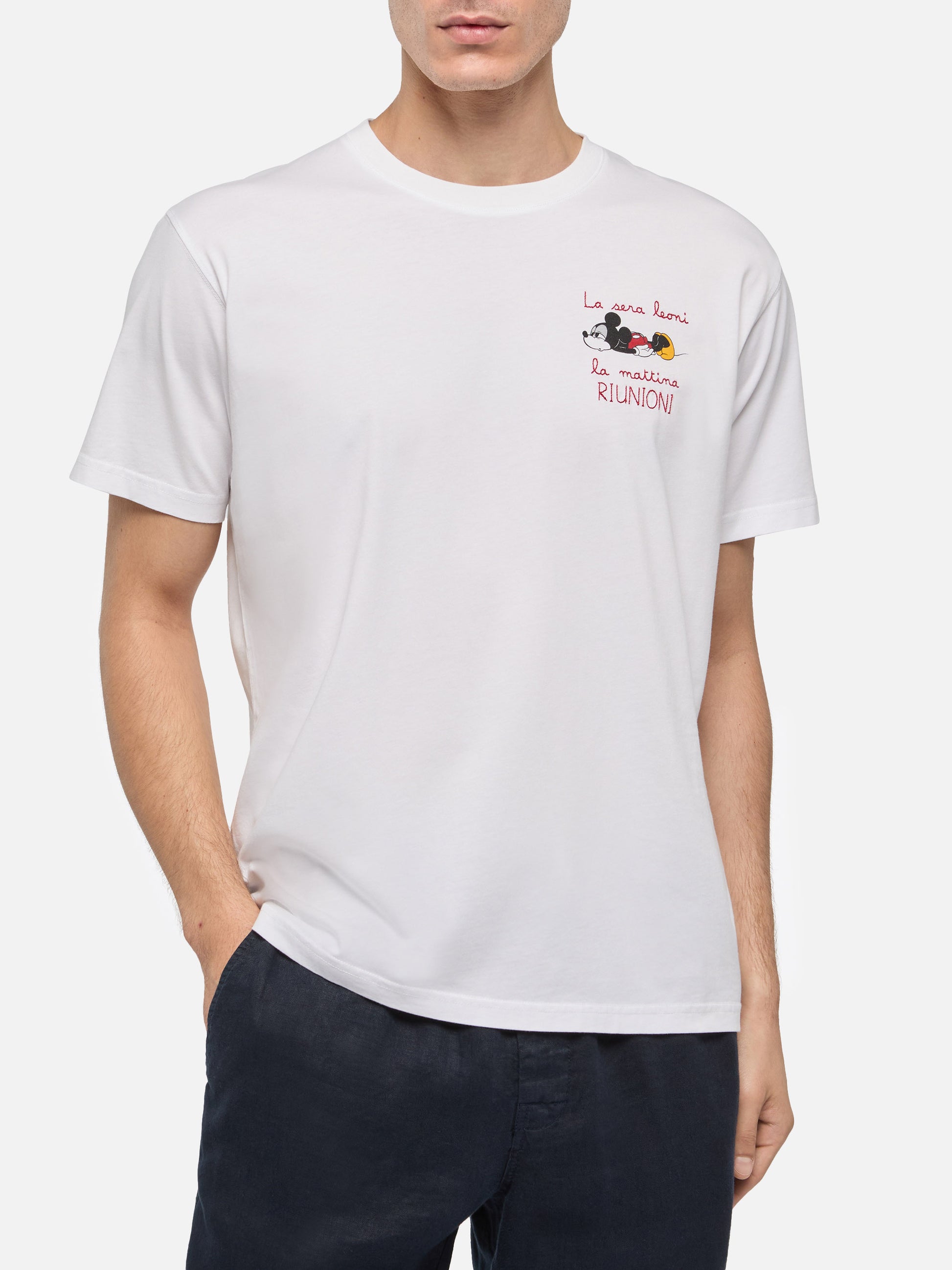 Cotton T-shirt with Mickey Mouse print | DISNEY® SPECIAL EDITION - MC2 Saint Barth