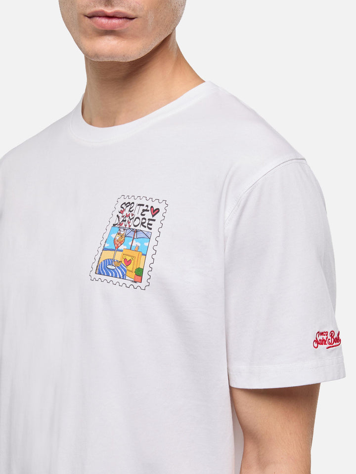 Cotton T-shirt with Spritz d'Amore print |ALESSANDRO ENRIQUEZ SPECIAL EDITION - MC2 Saint Barth