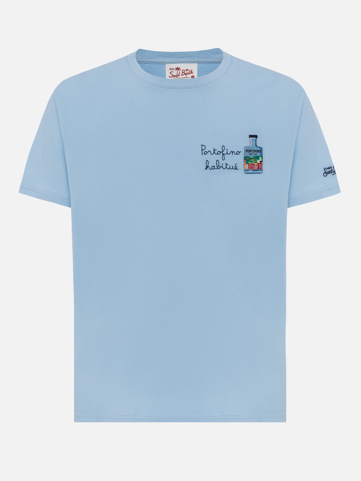 Baumwoll-T-Shirt mit Portofino-Habituè-Stickerei |PORTOFINO DRY GIN SPECIAL EDITION
