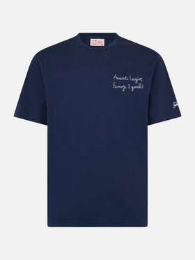 Man cotton t-shirt with Avanti Lazio, Famoje 3 Goal! embroidery | SS LAZIO SPECIAL EDITION - MC2 Saint Barth