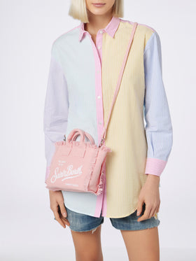 Pink cotton canvas Mini Vanity bag - MC2 Saint Barth