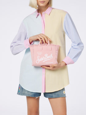 Pink cotton canvas Mini Vanity bag - MC2 Saint Barth