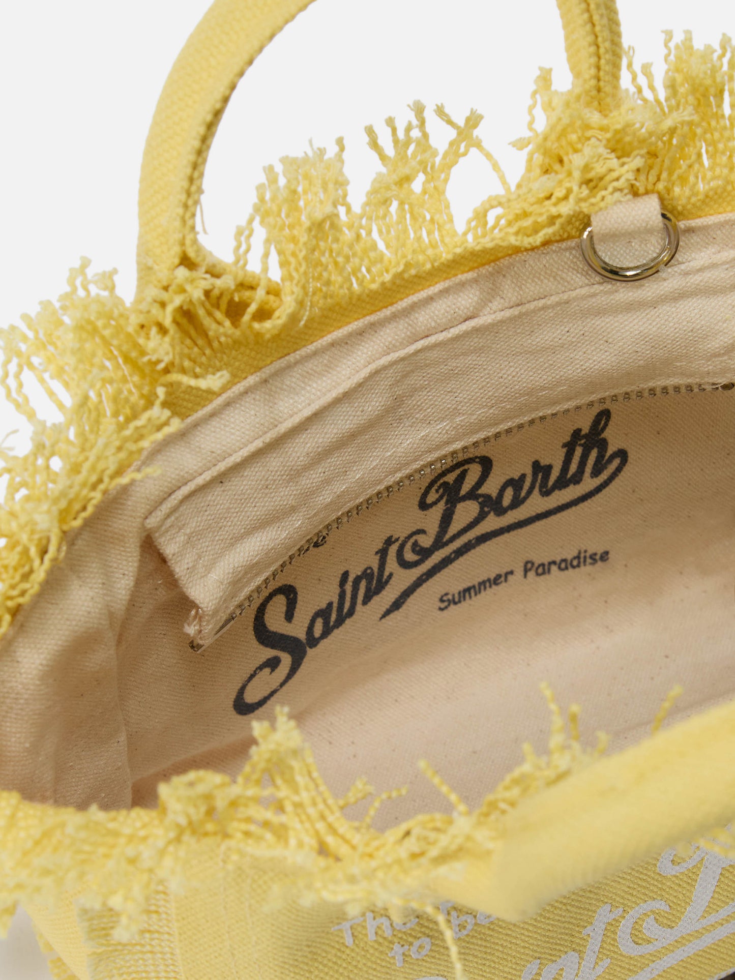 Vanity Mini-Bag aus Canvas in Uni-Hellgelb