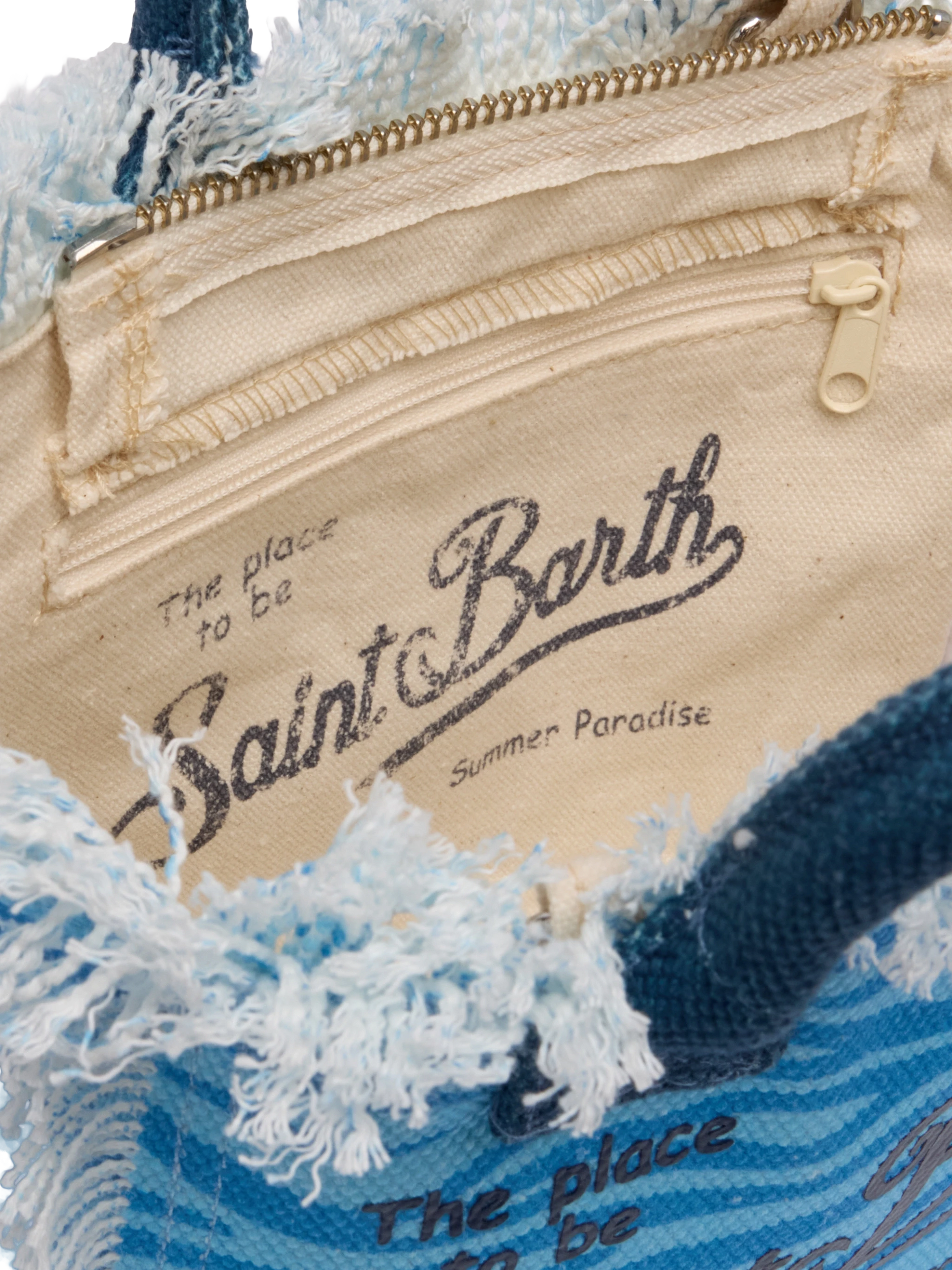 Cotton canvas Mini Vanity bag with zebra print - MC2 Saint Barth