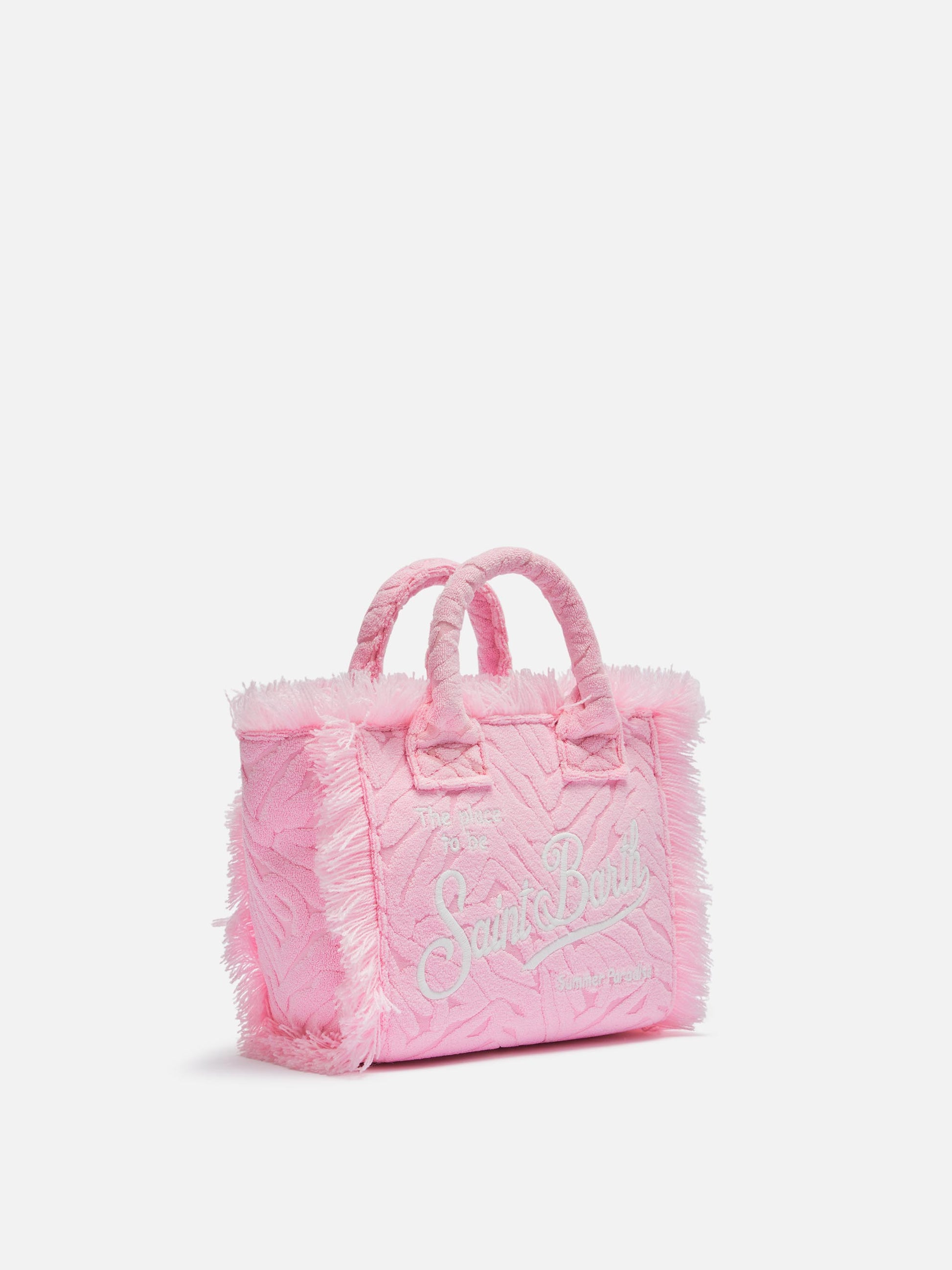 Pink zebra embossed Mini Vanity Sponge Bag - MC2 Saint Barth