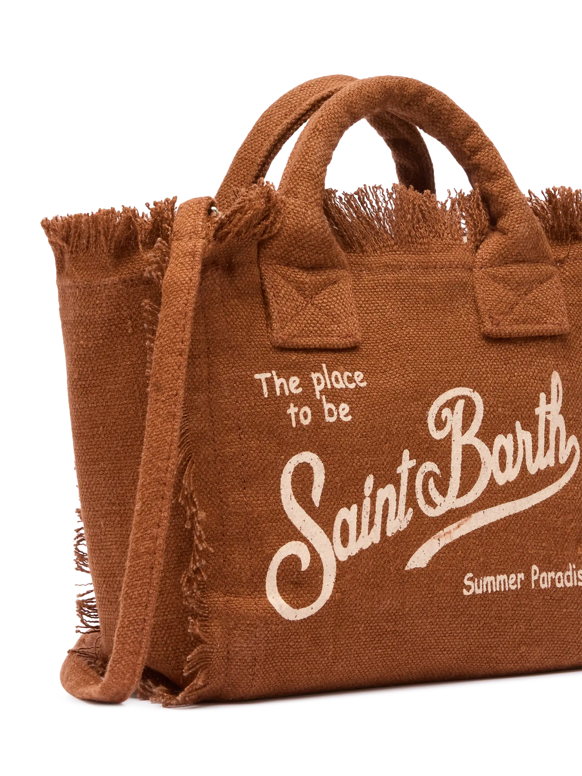 Mini Vanity brown Linen bag - MC2 Saint Barth
