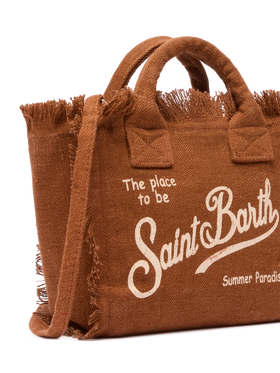 Mini Vanity brown Linen bag - MC2 Saint Barth
