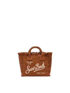 Mini Vanity brown Linen bag - MC2 Saint Barth