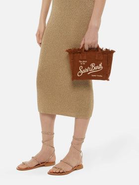 Mini Vanity brown Linen bag - MC2 Saint Barth