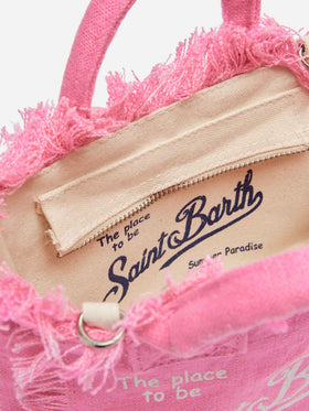 Mini Vanity pink Linen bag - MC2 Saint Barth