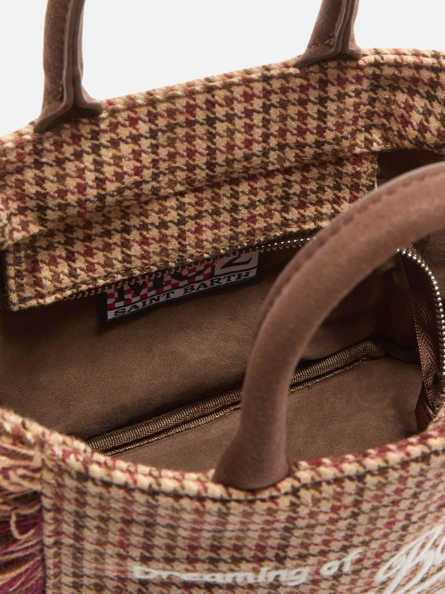 Vanity Mini Wool Handbag in burgundy wool blend