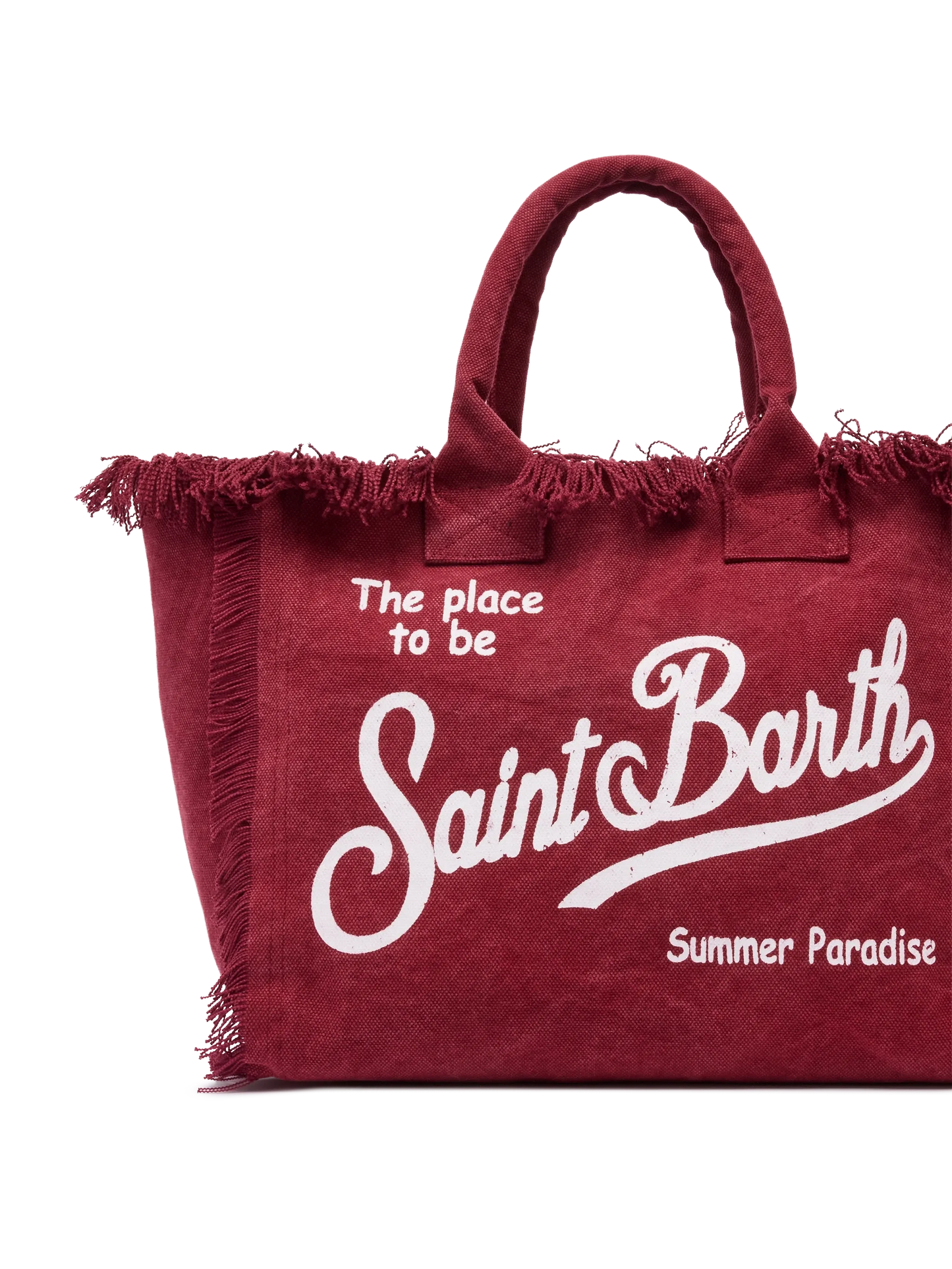 Burgundy cotton canvas Vanity tote bag - MC2 Saint Barth